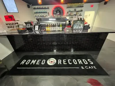 Inside Romeo Records and Cafe Bar