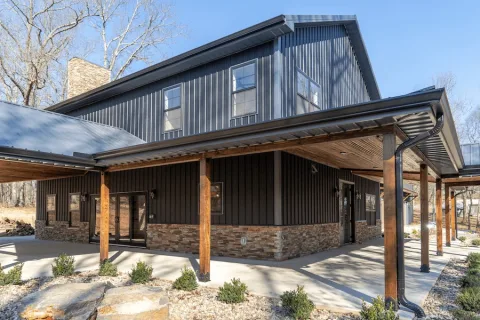 The exterior of a multi family home