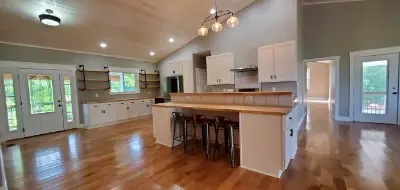 Large open kitchen with a large sit-down island